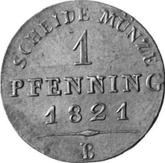 Reverse 1 Pfennig 1821 B
