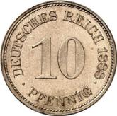 Obverse 10 Pfennig 1888 E