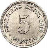 Obverse 5 Pfennig 1899 D