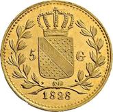 Reverse 5 Gulden 1828 D