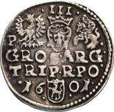 Reverse 3 Groszy (Trojak) 1601 P Poznań Mint