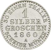 Reverse Silber Groschen 1860 A