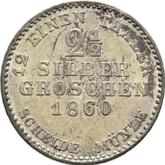 Reverse 2-1/2 Silber Groschen 1860 C.P.
