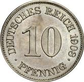 Obverse 10 Pfennig 1908 E