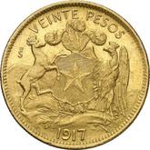 Reverse 20 Pesos 1917 So