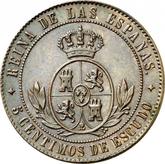 Reverse 5 Céntimos de escudo 1866