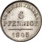 Reverse 6 Pfennig 1845 B