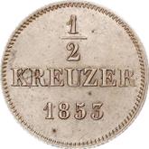 Reverse 1/2 Kreuzer 1853