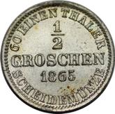 Reverse 1/2 Groschen 1865 B