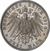 Reverse 3 Mark 1918 D Bayern