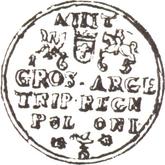 Reverse 3 Groszy (Trojak) 1665 AT