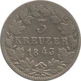 Reverse 3 Kreuzer 1843
