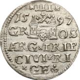 Reverse 3 Groszy (Trojak) 1597 Riga