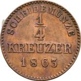 Reverse 1/4 Kreuzer 1863