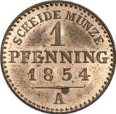 Reverse 1 Pfennig 1854 A