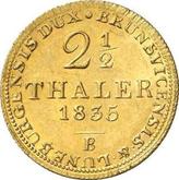 Reverse 2 1/2 Thaler 1835 B