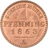 Reverse 1 Pfennig 1863 A