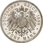 Reverse 5 Mark 1898 A Prussia