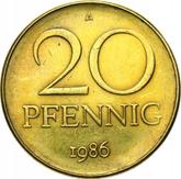 Obverse 20 Pfennig 1986 A