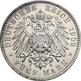 Reverse 5 Mark 1902 E Saxony