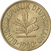Reverse 5 Pfennig 1980 D