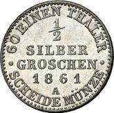 Reverse 1/2 Silber Groschen 1861 A