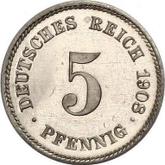 Obverse 5 Pfennig 1908 E