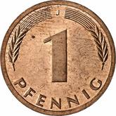 Obverse 1 Pfennig 1996 J