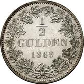 Reverse 1/2 Gulden 1869