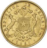 Reverse 10 Pesos 1861 So