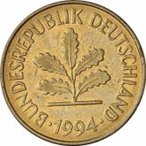 Reverse 5 Pfennig 1994 F