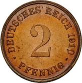 Obverse 2 Pfennig 1910 D