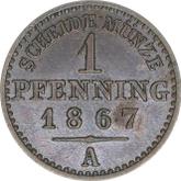 Reverse 1 Pfennig 1867 A