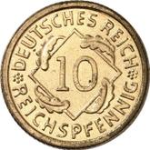 Obverse 10 Reichspfennig 1925 G