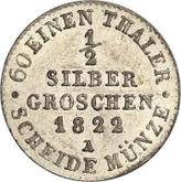 Reverse 1/2 Silber Groschen 1822 A
