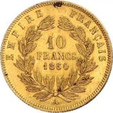 Reverse 10 Francs 1860 A
