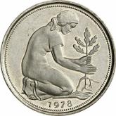 Reverse 50 Pfennig 1978 J