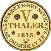 Reverse 5 Thaler 1813 T.W.