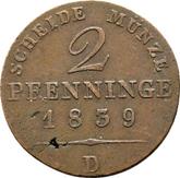 Reverse 2 Pfennig 1839 D