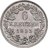 Reverse 6 Kreuzer 1853