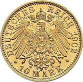 Reverse 10 Mark 1902 D Bayern