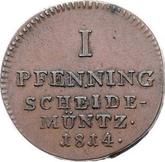 Reverse Pfennig 1814 H