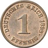 Obverse 1 Pfennig 1898 J