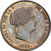 Obverse 25 Céntimos de real 1854