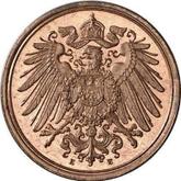 Reverse 1 Pfennig 1908 E
