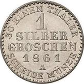 Reverse Silber Groschen 1861 A