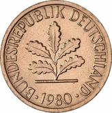 Reverse 1 Pfennig 1980 G