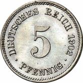 Obverse 5 Pfennig 1902 F