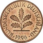 Reverse 1 Pfennig 1996 J