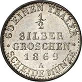 Reverse 1/2 Silber Groschen 1869 A